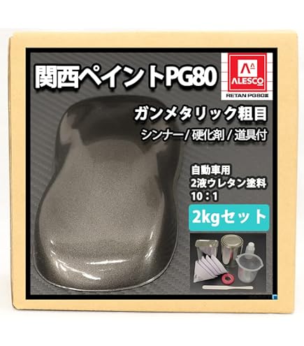 Amazon | 関西ペイント PG80 ガンメタリック（超極粗目）1kgセット
